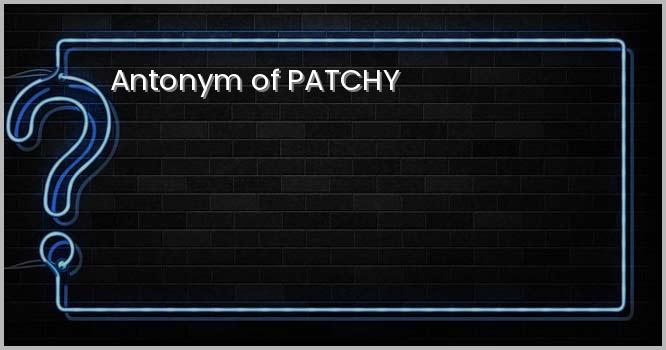 Antonym of PATCHY