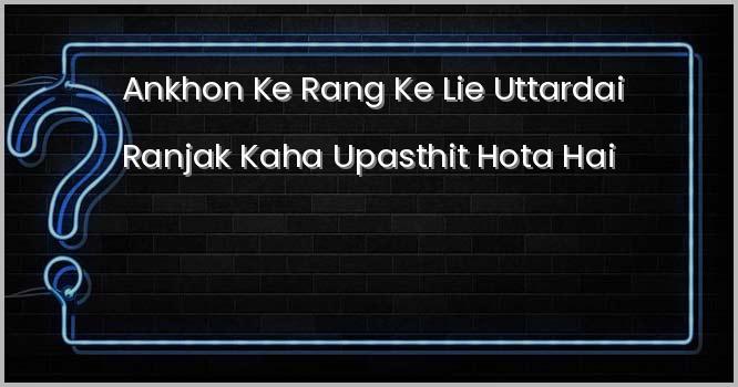 आंखों के रंग के लिए उत्तरदाई रंजक कहां उपस्थित होता है ?